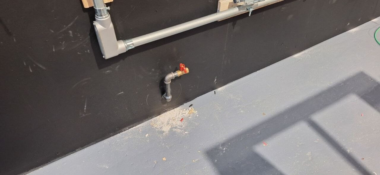 Gas shut-off valve installed on exterior gas line